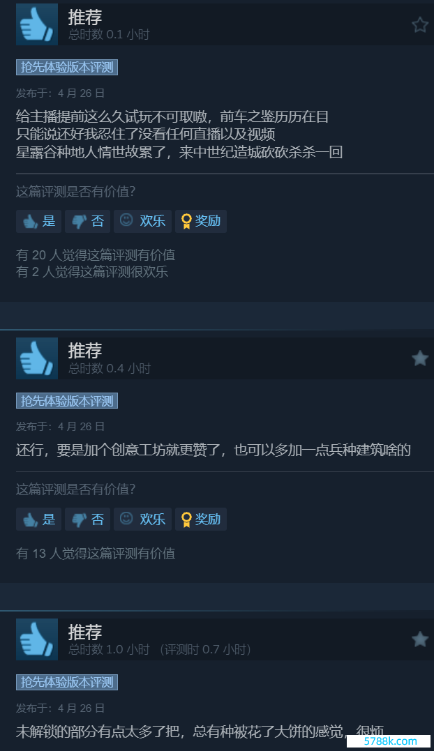 《庄园领主》Steam极度好评 首发112元