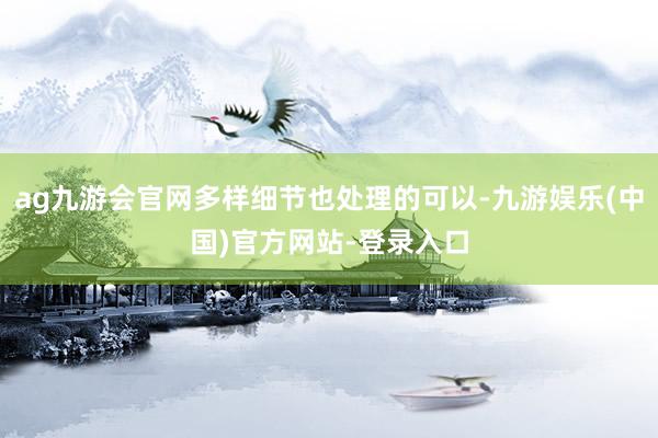 ag九游会官网多样细节也处理的可以-九游娱乐(中国)官方网站-登录入口