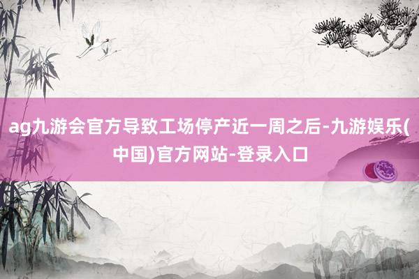 ag九游会官方导致工场停产近一周之后-九游娱乐(中国)官方网站-登录入口