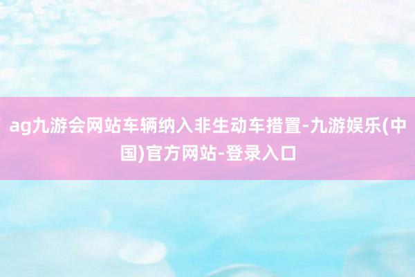 ag九游会网站车辆纳入非生动车措置-九游娱乐(中国)官方网站-登录入口