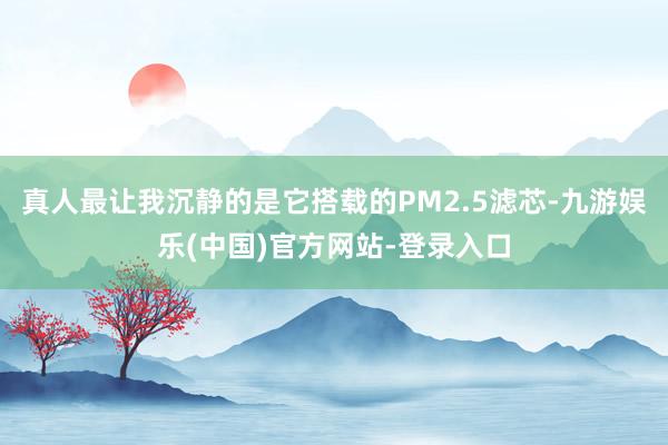 真人最让我沉静的是它搭载的PM2.5滤芯-九游娱乐(中国)官方网站-登录入口