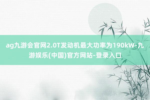 ag九游会官网2.0T发动机最大功率为190kW-九游娱乐(中国)官方网站-登录入口