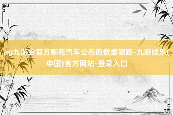 ag九游会官方哪吒汽车公布的数据领路-九游娱乐(中国)官方网站-登录入口