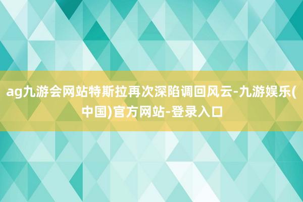 ag九游会网站特斯拉再次深陷调回风云-九游娱乐(中国)官方网站-登录入口