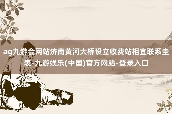 ag九游会网站济南黄河大桥设立收费站相宜联系圭表-九游娱乐(中国)官方网站-登录入口